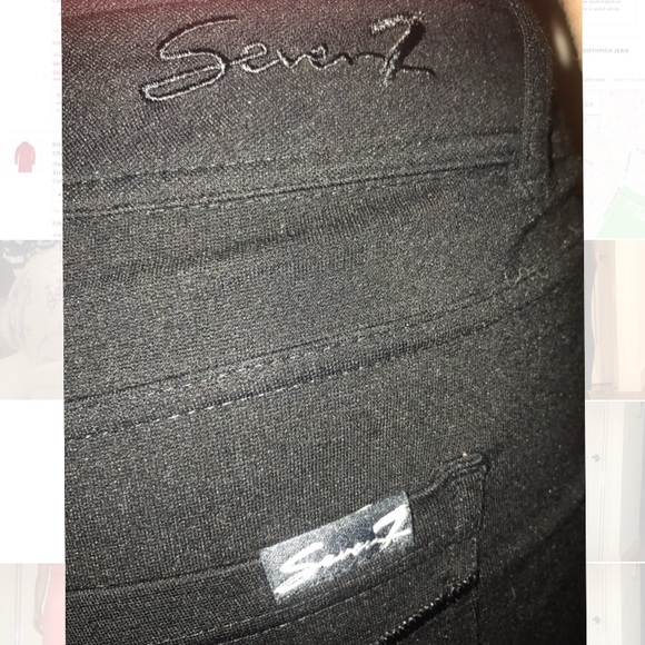 SEVEN JEANS BLACK LEGGINGS STRAIGHT PANTS - Picture 4 of 5